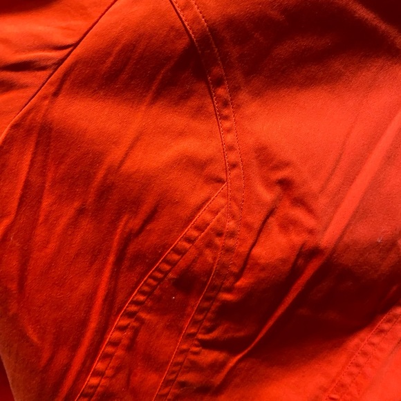 NWT Coldwater Creek Orange Red Fitted Tailored Collared Short Sleeve Jacket - Picture 9 of 10